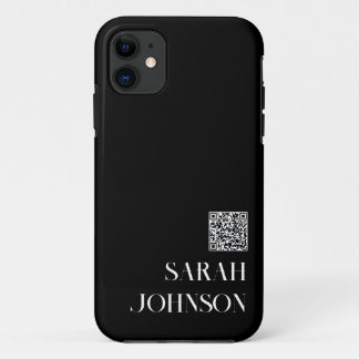 Moderne Minimalistische Logo QR Code Professional iPhone 11 Hoesje