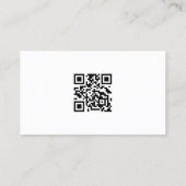 Moderne minimalistische Logo-scriptpictogrammen QR Visitekaartje (Achterkant)