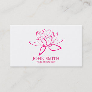 Moderne minimalistische Lotus Yoga Instructor Visitekaartje