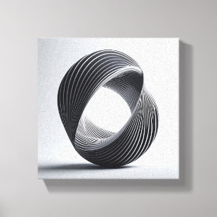 Moderne Minimalistische Lus Kunst - Abstracte 3D g Canvas Afdruk