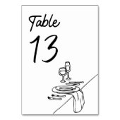 Moderne Minimalistische Luxe Trouwdag Handgetekend Kaart (Voorkant)