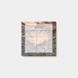 Moderne minimalistische maandelijkse plannerkalend post-it® notes