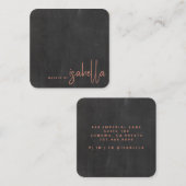 Moderne Minimalistische Make-up Artiest Script Naa Vierkante Visitekaartje (Voorkant / Achterkant)