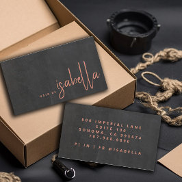 Moderne Minimalistische Make-up Artiest Script Naa Visitekaartje