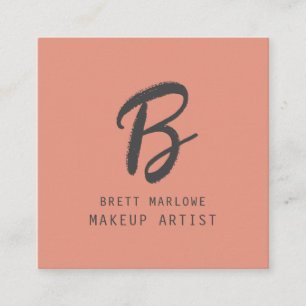 Moderne minimalistische make-up artist Monogram ko Vierkante Visitekaartje