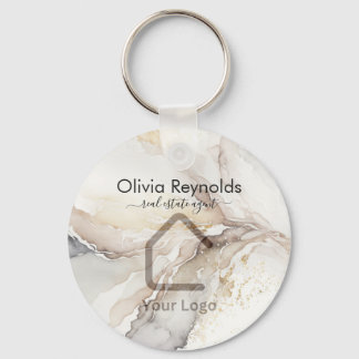 Moderne minimalistische marmeren textuur overlay n sleutelhanger