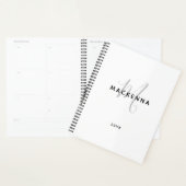 Moderne minimalistische meisjesmonogram Manuscript Planner (Display)