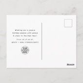 Moderne minimalistische Merry Christmas Script Bus Briefkaart (Achterkant)