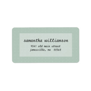 Moderne minimalistische Mint Green Return-adreslab Etiket
