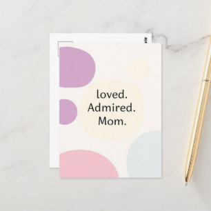 Moderne minimalistische Moederdag Briefkaart