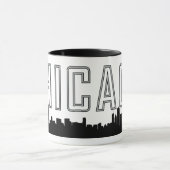 Moderne minimalistische Mok met de skyline van de  (Midden)