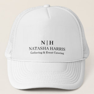 Moderne Minimalistische Monogram & Aangepast Logo- Trucker Pet