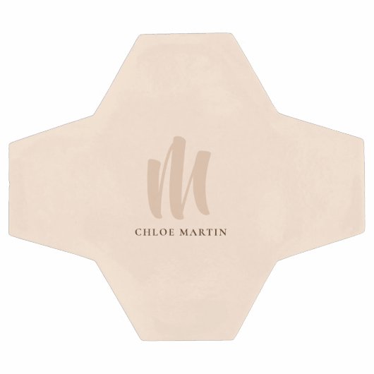 Moderne Minimalistische Monogram Aangepaste Naam E Voetbal (Enkel)