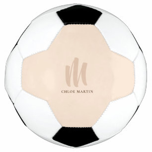Moderne Minimalistische Monogram Aangepaste Naam E Voetbal