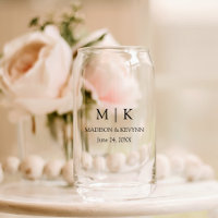 Moderne minimalistische monogram bruiloft