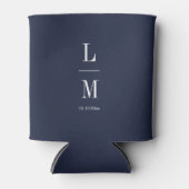 Moderne minimalistische monogram bruiloft legante  blikjeskoeler (Voorkant)