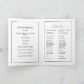 Moderne minimalistische Monogram bruiloft programm (Binnen)