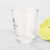 Moderne minimalistische monogram bruiloft shot glas (Rechts)