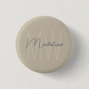 Moderne minimalistische monogram Button