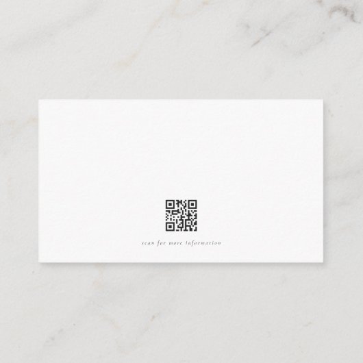Moderne, minimalistische monogram fileweddenschap  informatiekaartje (Achterkant)
