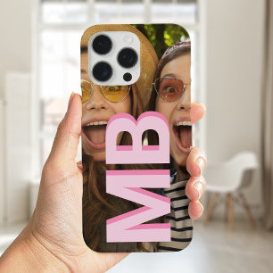 Moderne minimalistische monogram Initiaal foto iPhone 16 Pro Max Hoesje