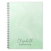 Moderne minimalistische Monogram Mint Groene Paste Notitieboek (Voorkant)