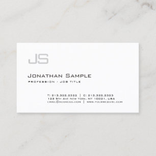 Moderne minimalistische monogram professionele leg visitekaartje