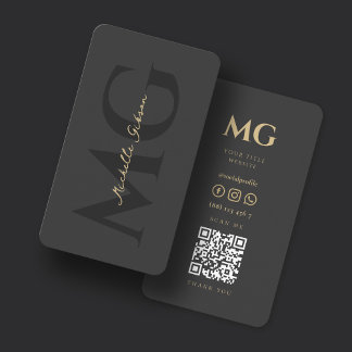 Moderne minimalistische monogram professionele mar visitekaartje