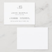 Moderne minimalistische Monogram Professionele Sja Visitekaartje (Voorkant / Achterkant)