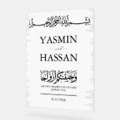 Moderne minimalistische moslim islamitische bruilo acryl bord (Hoek)