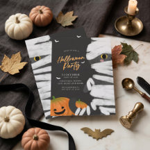 Moderne Minimalistische Mummie Kat Halloween Feest