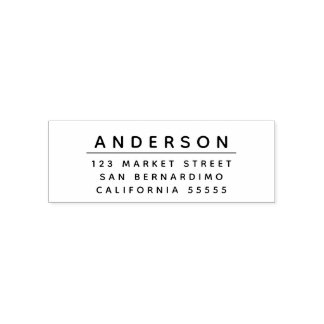 Moderne minimalistische naam Adres Zelfinkend stem Zelfinktende Stempel