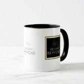 moderne minimalistische naam en initialen op elega mok (Voorkant rechts)