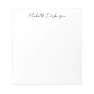 Moderne Minimalistische Naam Gepersonaliseerde Cal Notitieblok