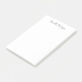 Moderne minimalistische naam gepersonaliseerde kal post-it® notes (Schuin)