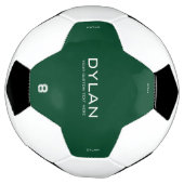 Moderne minimalistische naam Jersey nummer groen Voetbal (Gedraaid)