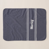 Moderne Minimalistische Naam Monogram Script Chic  Sherpa Deken (Voorkant (horizontaal))