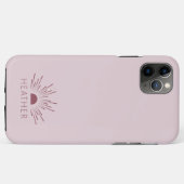 Moderne minimalistische naam telefoon case (Achterkant (horizontaal))