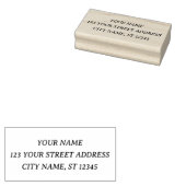 Moderne minimalistische naam Terugkeeradres Rub Ru Rubberstempel (Gestempeld)