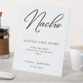 Moderne minimalistische Nacho Bar Wedding Station Reclamebord Met Voetstuk (Insitu)