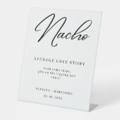 Moderne minimalistische Nacho Bar Wedding Station Reclamebord Met Voetstuk (Voorkant)