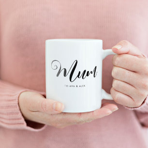 Moderne minimalistische namen met Moederdag Mum Koffiemok