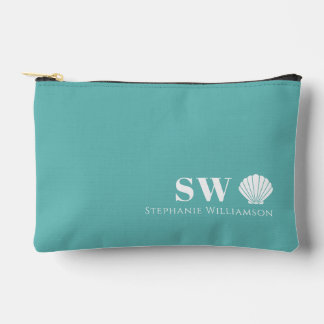 Moderne Minimalistische Nautilus Schelp Initialen Etui
