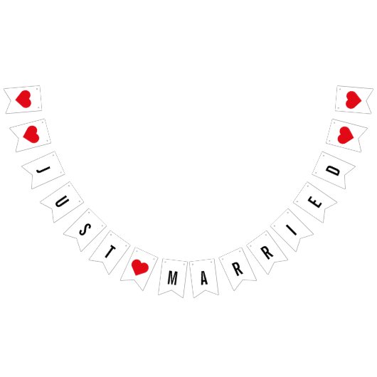 Moderne minimalistische net getrouwde Passen getro Vlaggetjes (Alle)