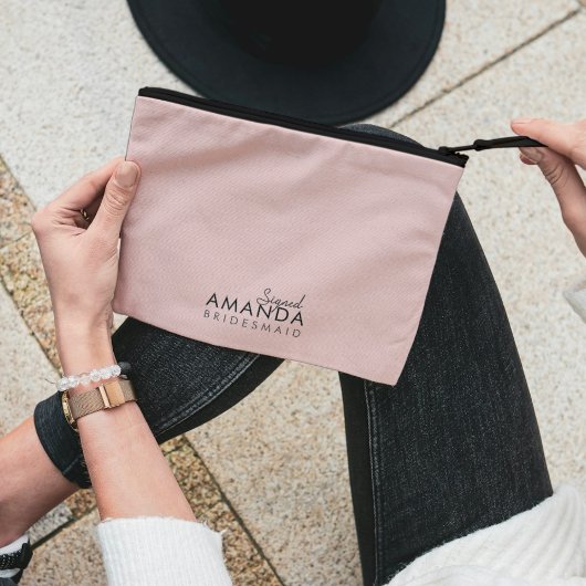 Moderne minimalistische Neutral Maid of Honor Etui