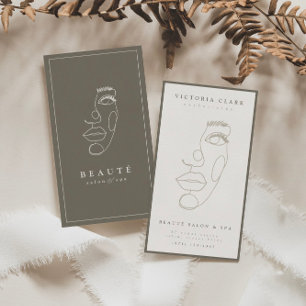 Moderne minimalistische neutrale salon & Spa Visitekaartje