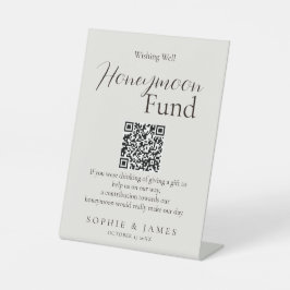 Moderne minimalistische neutrale wens goed bruilof reclamebord met voetstuk