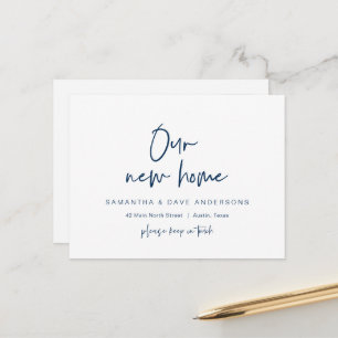 Moderne minimalistische, nieuwe aankondiging van h briefkaart