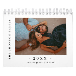 Moderne Minimalistische Nieuwe Koppel Fotokalender Kalender