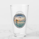 Moderne, minimalistische nieuwigheids-weddenschaps glas (Achterkant)